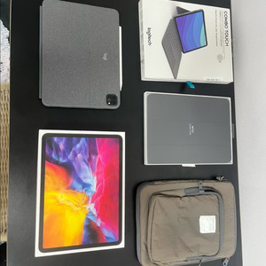 S급] 아이패드 프로 11 2세대 와이파이 128g+애플펜슬 2세대+로지텍 콤보터치+정품 스마트폴리오케이스 이미지