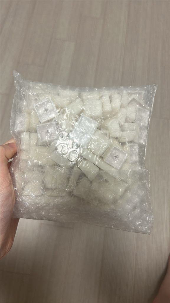 밀키 우유 조약돌 화이트 이중사출 키캡 이미지