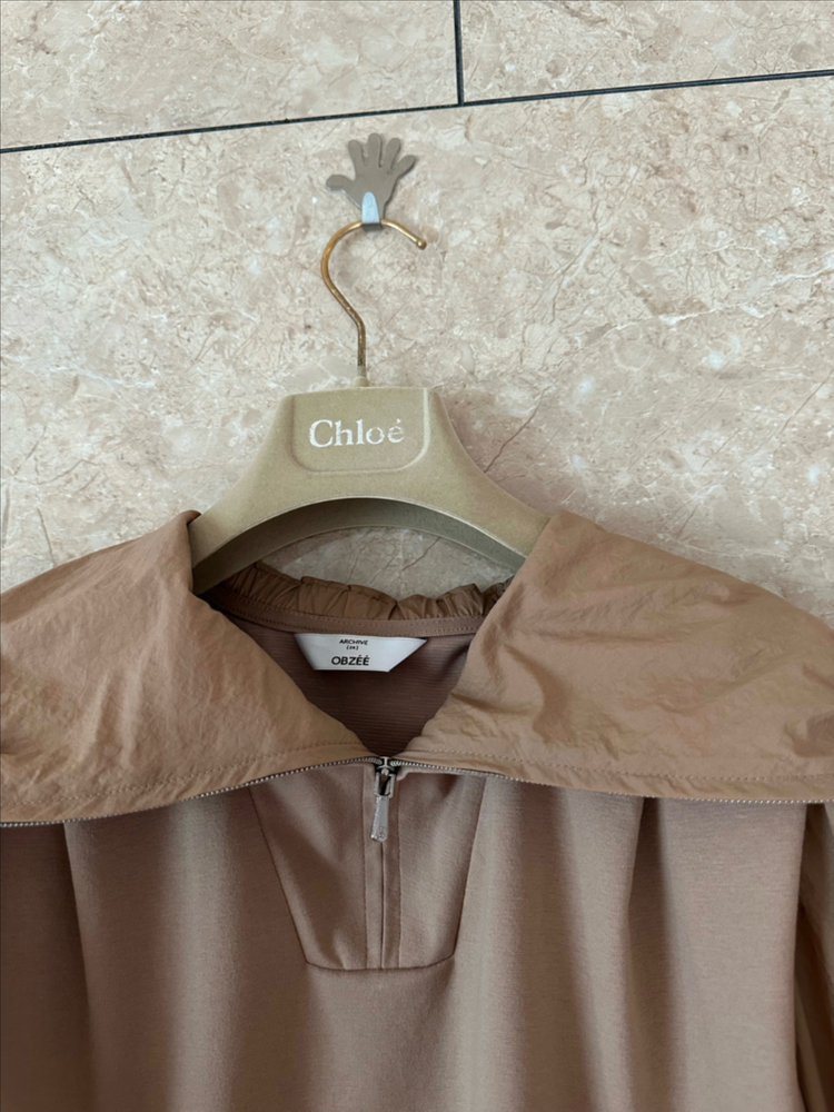 한섬 오브제 22 OBZEE 크링클 반집업 블라우스 이미지