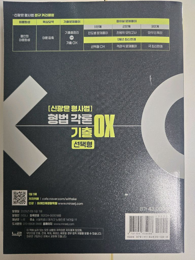 신광은 형사소송법(수사증거) ox 기출, 형법 ox(각) 기출(총,각) 팝니다 이미지