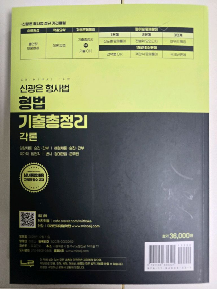 신광은 형사소송법(수사증거) ox 기출, 형법 ox(각) 기출(총,각) 팝니다 이미지