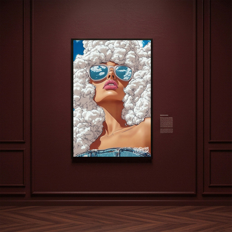 그림 액자 팝아트 인테리어소품 나는 구름이 되기로 했다 구름여인그림 인물액자 모던하고 세련된 대형 감성 아트포스터 이미지