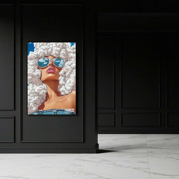 그림 액자 팝아트 인테리어소품 나는 구름이 되기로 했다 구름여인그림 인물액자 모던하고 세련된 대형 감성 아트포스터 이미지