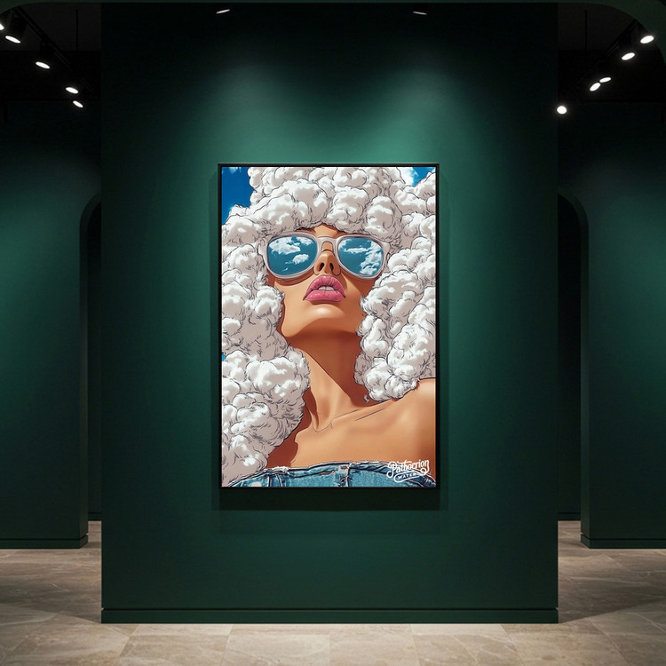 그림 액자 팝아트 인테리어소품 나는 구름이 되기로 했다 구름여인그림 인물액자 모던하고 세련된 대형 감성 아트포스터 이미지
