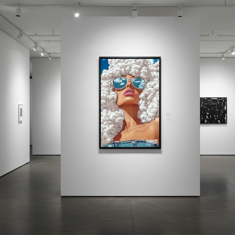 그림 액자 팝아트 인테리어소품 나는 구름이 되기로 했다 구름여인그림 인물액자 모던하고 세련된 대형 감성 아트포스터 이미지