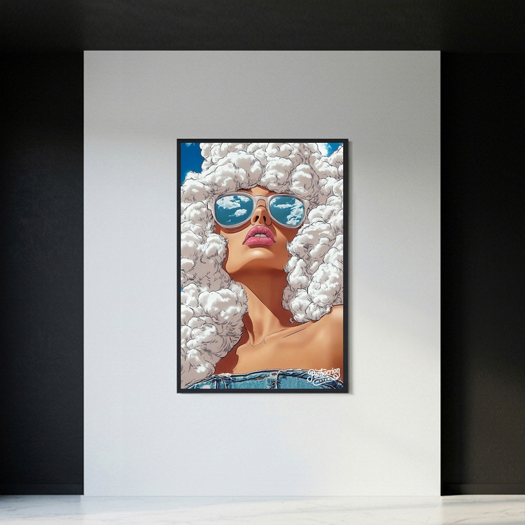 그림 액자 팝아트 인테리어소품 나는 구름이 되기로 했다 구름여인그림 인물액자 모던하고 세련된 대형 감성 아트포스터 이미지