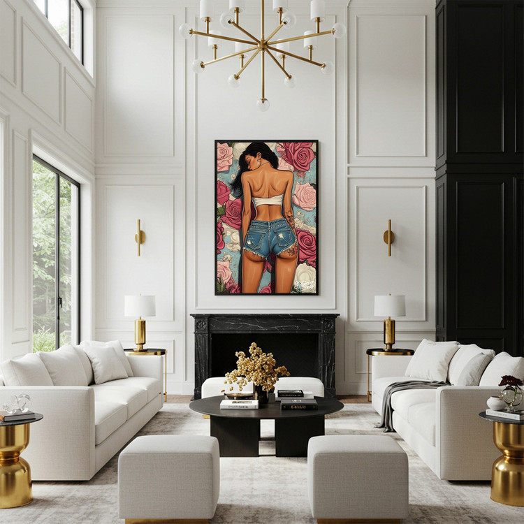 잉크로 새긴 자화상 그림 액자 팝아트 인테리어소품 여자그림 인물액자 미녀 일러스트 거실 아트포스터 대형 벽걸이 감성 이미지