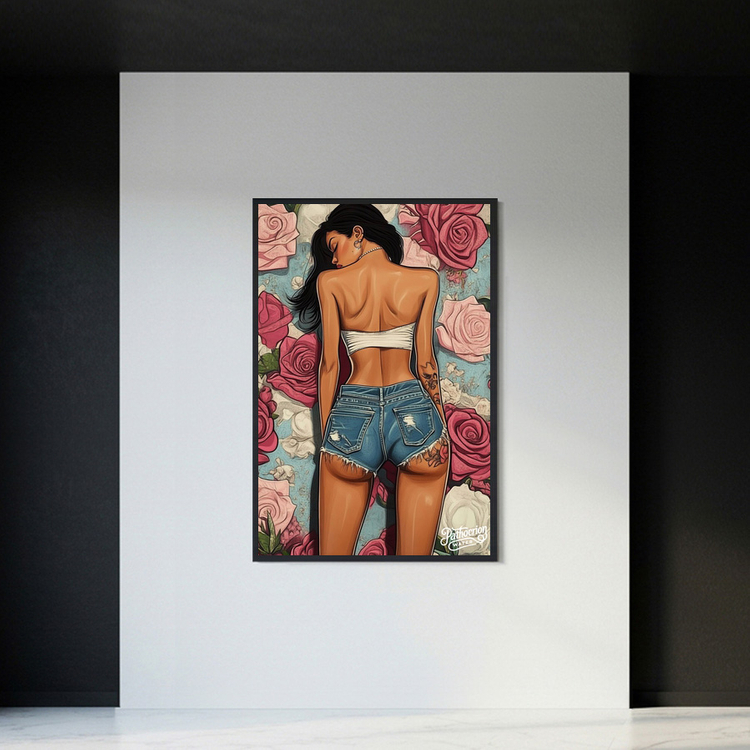 잉크로 새긴 자화상 그림 액자 팝아트 인테리어소품 여자그림 인물액자 미녀 일러스트 거실 아트포스터 대형 벽걸이 감성 이미지