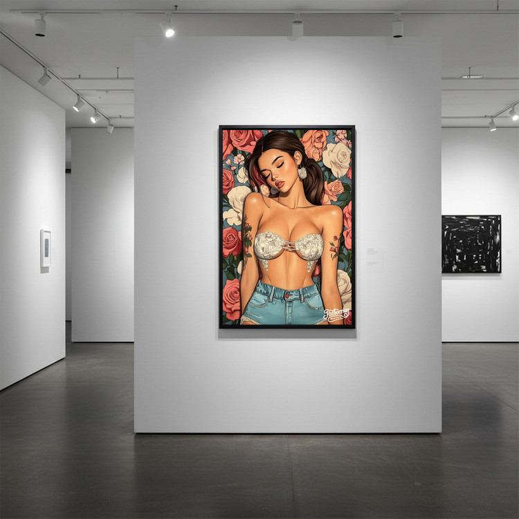 사라지는 향기 남겨진 온기 그림 액자 팝아트 인테리어소품 미녀그림 인물액자 감성적인 아트포스터 모던한 거실 인테리어 이미지