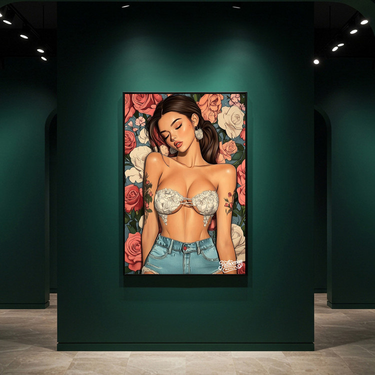 사라지는 향기 남겨진 온기 그림 액자 팝아트 인테리어소품 미녀그림 인물액자 감성적인 아트포스터 모던한 거실 인테리어 이미지