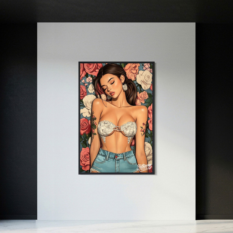 사라지는 향기 남겨진 온기 그림 액자 팝아트 인테리어소품 미녀그림 인물액자 감성적인 아트포스터 모던한 거실 인테리어 이미지