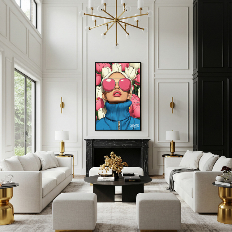 내가 보는 세상은 나였다 그림 액자 팝아트 인테리어소품 여자그림 인물액자 대형 캔버스 거실 아트포스터 예쁜 감성 인 이미지