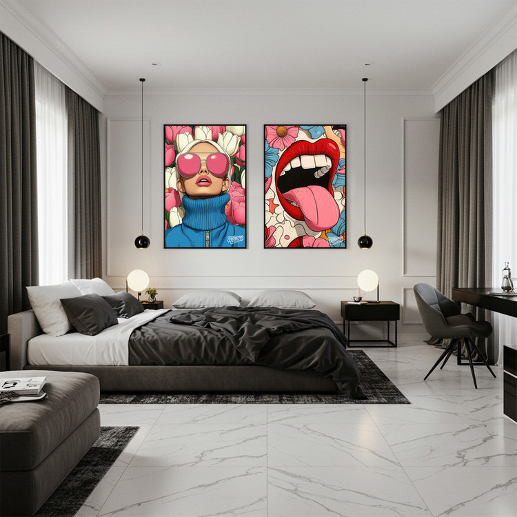 내가 보는 세상은 나였다 그림 액자 팝아트 인테리어소품 여자그림 인물액자 대형 캔버스 거실 아트포스터 예쁜 감성 인 이미지