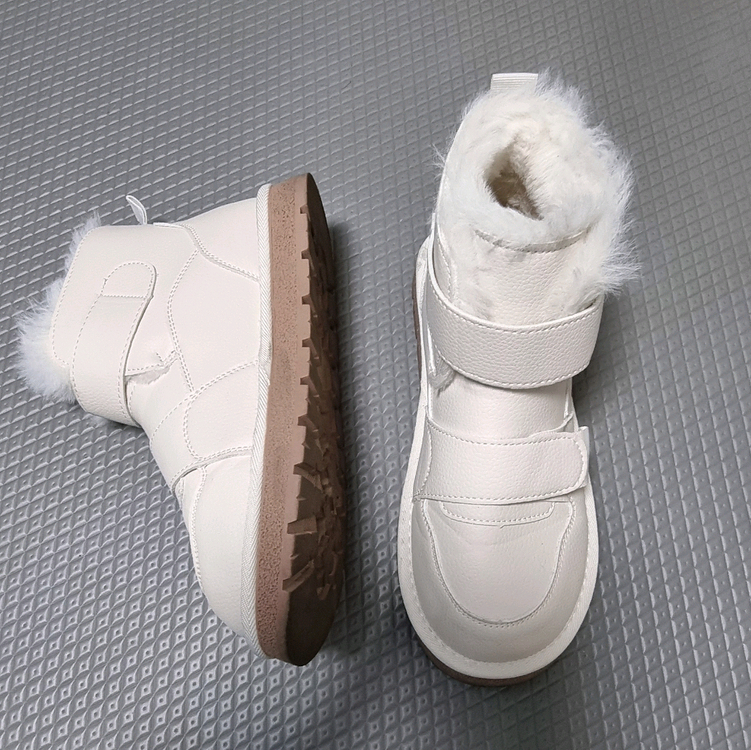 가죽 벨벳 퍼안감 스노우 앵클부츠(240) 이미지