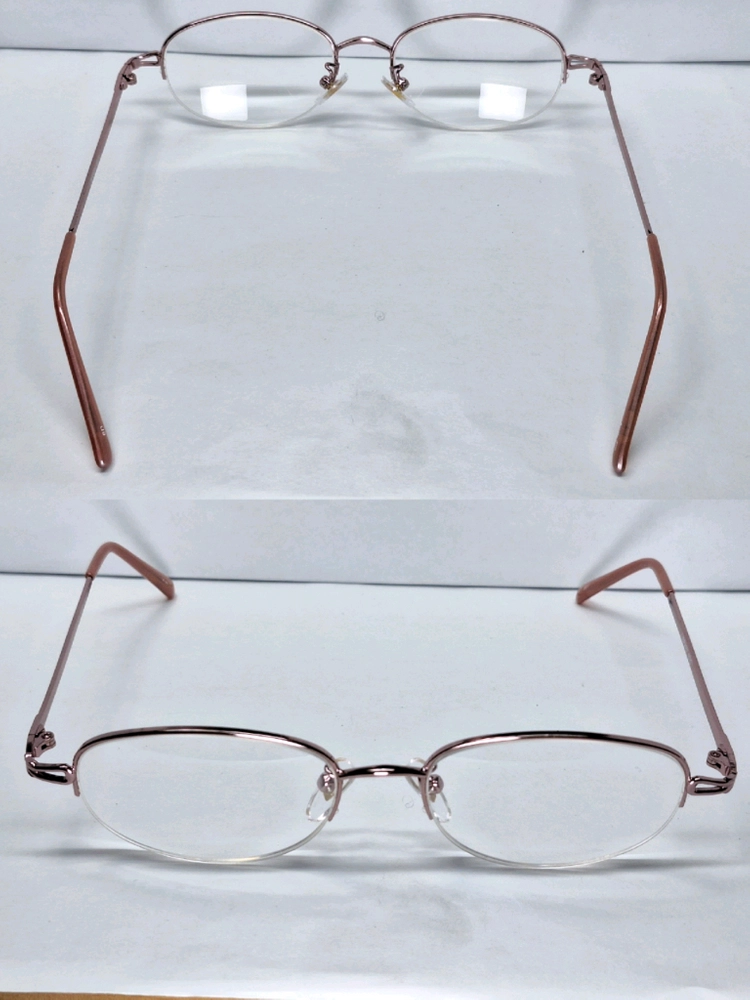 일본 수입 반무테 LIBRARY 4620 핑크 메탈 안경테 안경 빈티지 레트로 y2k 클래식 패션 아이웨어 이미지