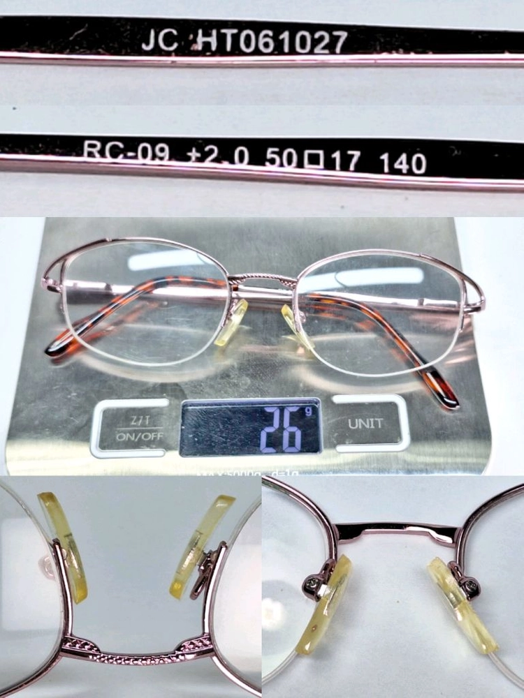 일본 수입 반무테 안경 안경테 JC HT061027 / RC-09 와인 핑크 빈티지 레트로 로모 클래식 y2k 패션 이미지