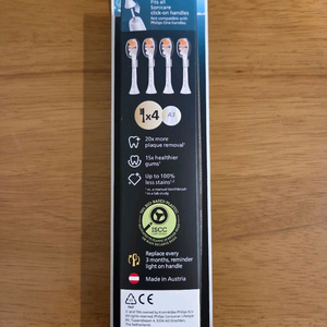 필립스 소닉케어 올인원 전동칫솔 A3 4개입 화이트 HX9094/14 (교체용 브러시헤드) 이미지