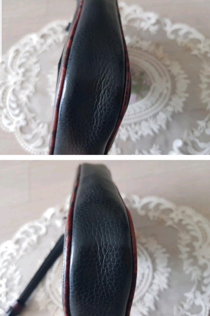 코치 파이톤배색 더블집 크로스백 이미지