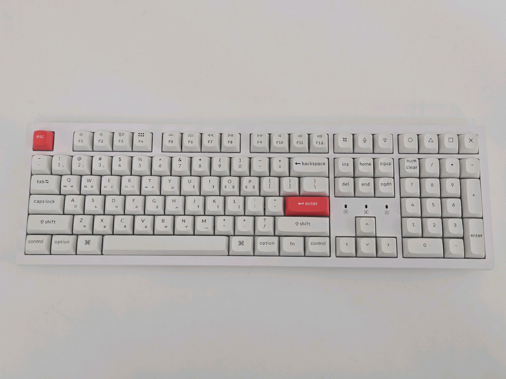 (거의 새상품) 키크론 K10 PRO 화이트 저소음 적축 이미지