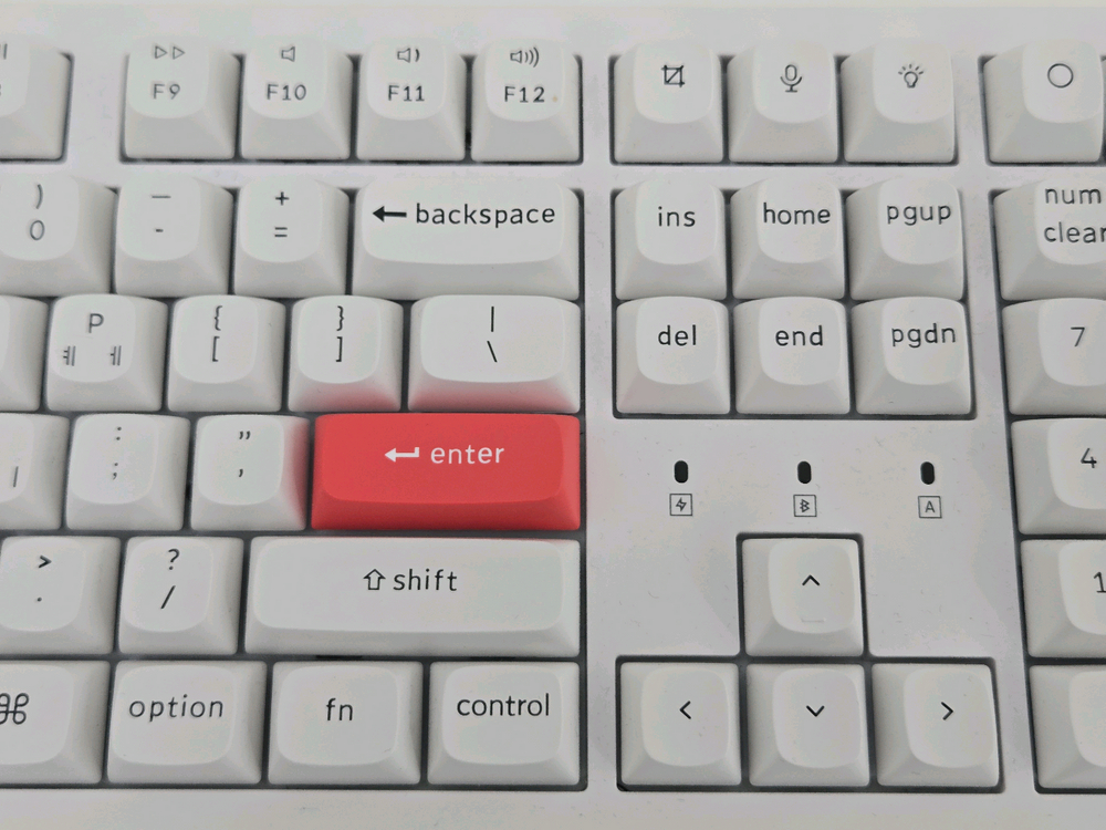 (거의 새상품) 키크론 K10 PRO 화이트 저소음 적축 이미지