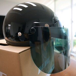 홍진 HJC 헬멧 CL-2 유광블랙 하프페이스 반모 오토바이 헬멧 + 쉴드 장착 이미지