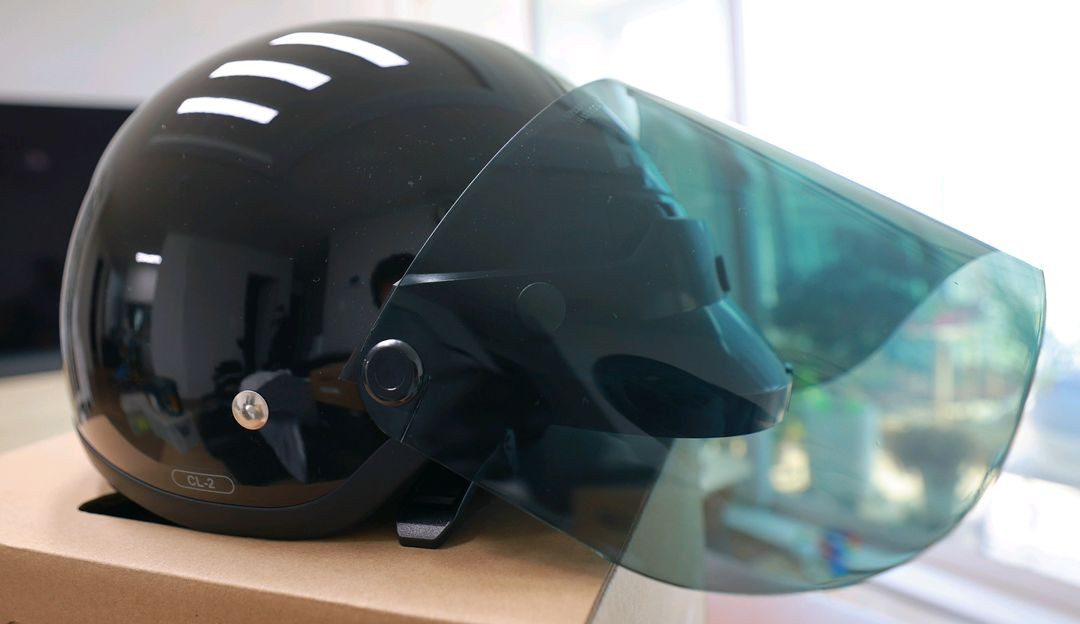 홍진 HJC 헬멧 CL-2 유광블랙 하프페이스 반모 오토바이 헬멧 + 쉴드 장착 이미지