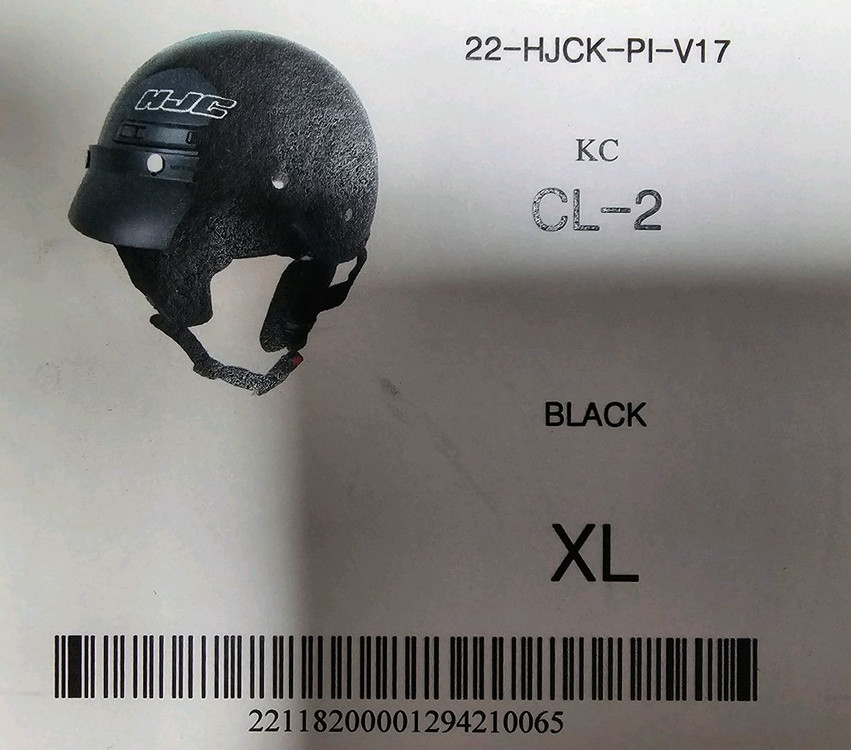 홍진 HJC 헬멧 CL-2 유광블랙 하프페이스 반모 오토바이 헬멧 + 쉴드 장착 이미지