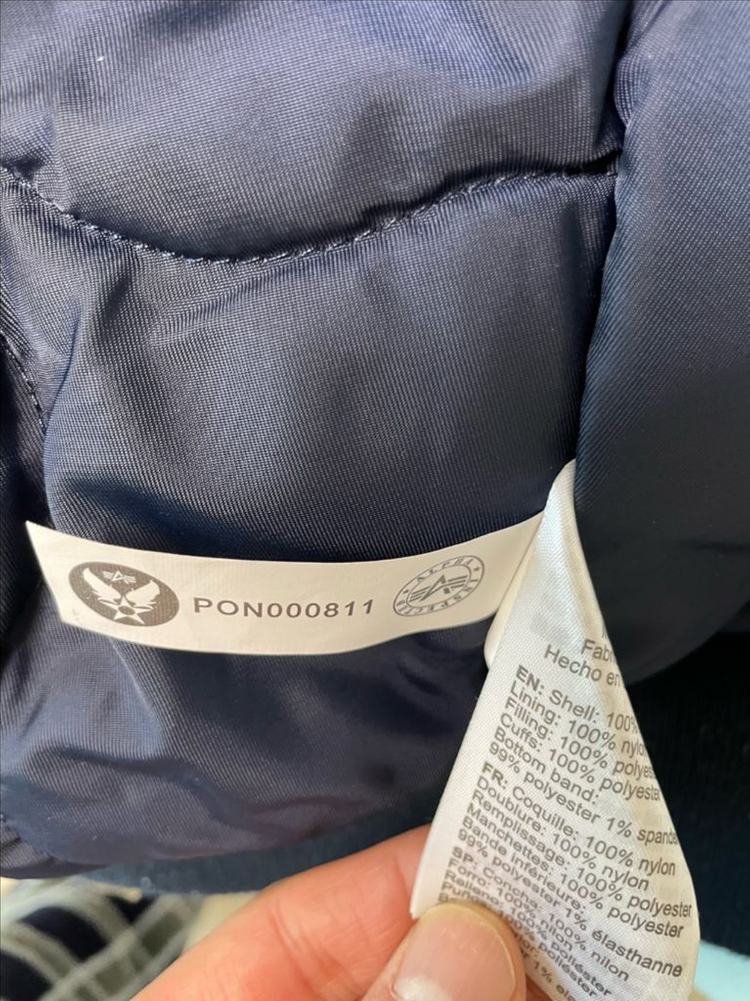 알파인더스트리 ma-1 슬림핏 네이비 L 이미지