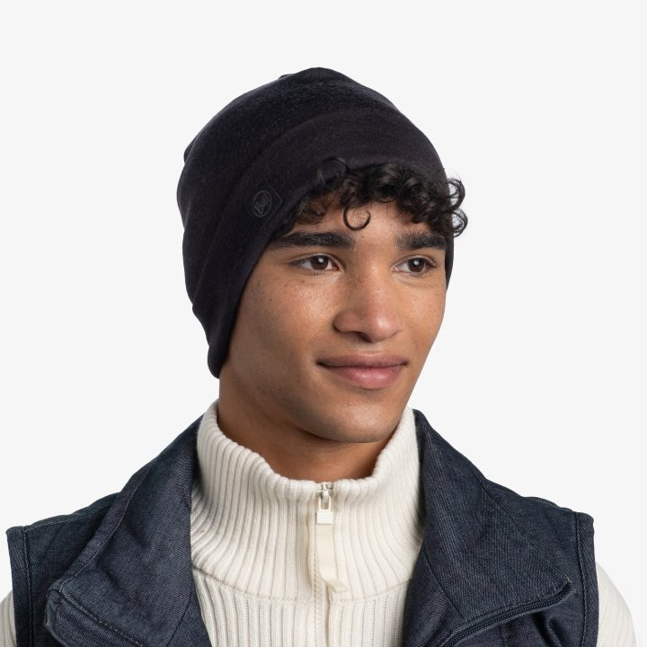 BUFF 버프 메리노 헤비웨이트 비니 솔리드 블랙 이미지