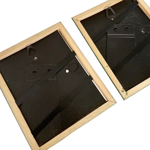 독일 빈티지 십자수 액자 토끼와 양 이미지