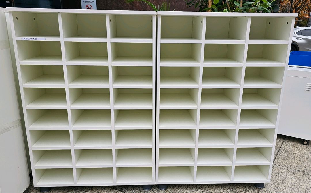 48인용 화이트 신발장 보관함 사물함 중고 이미지