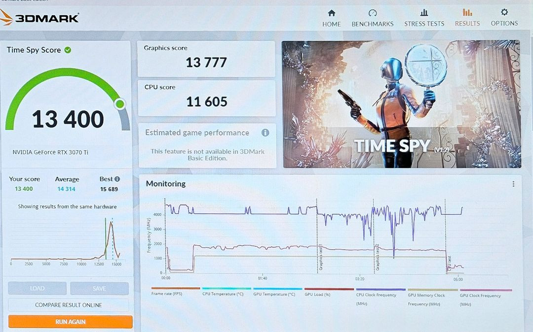 갤럭시 RTX 3070TI 그래픽카드 이미지