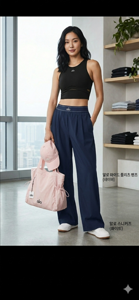 와이드핏 운동 팬츠 이미지