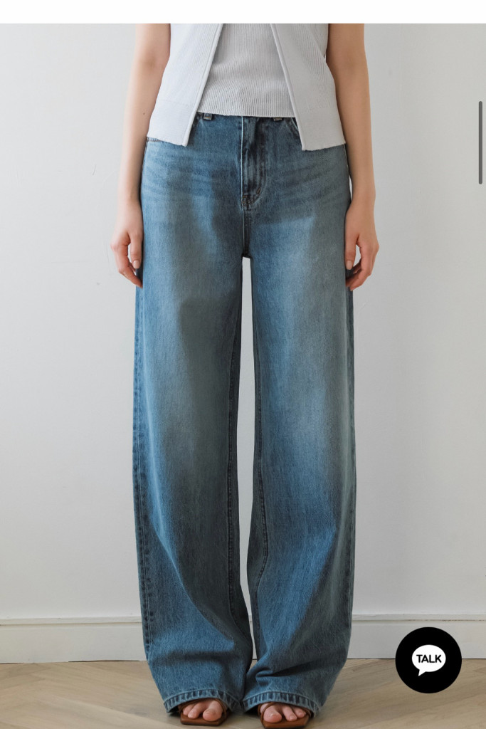 메비 데니 와이드 진 택 있는 새상품 이미지