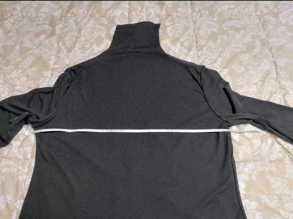 블랙 터틀넥 메쉬 탑 롱 슬리브 티셔츠 77사이즈 (새상품) 이미지