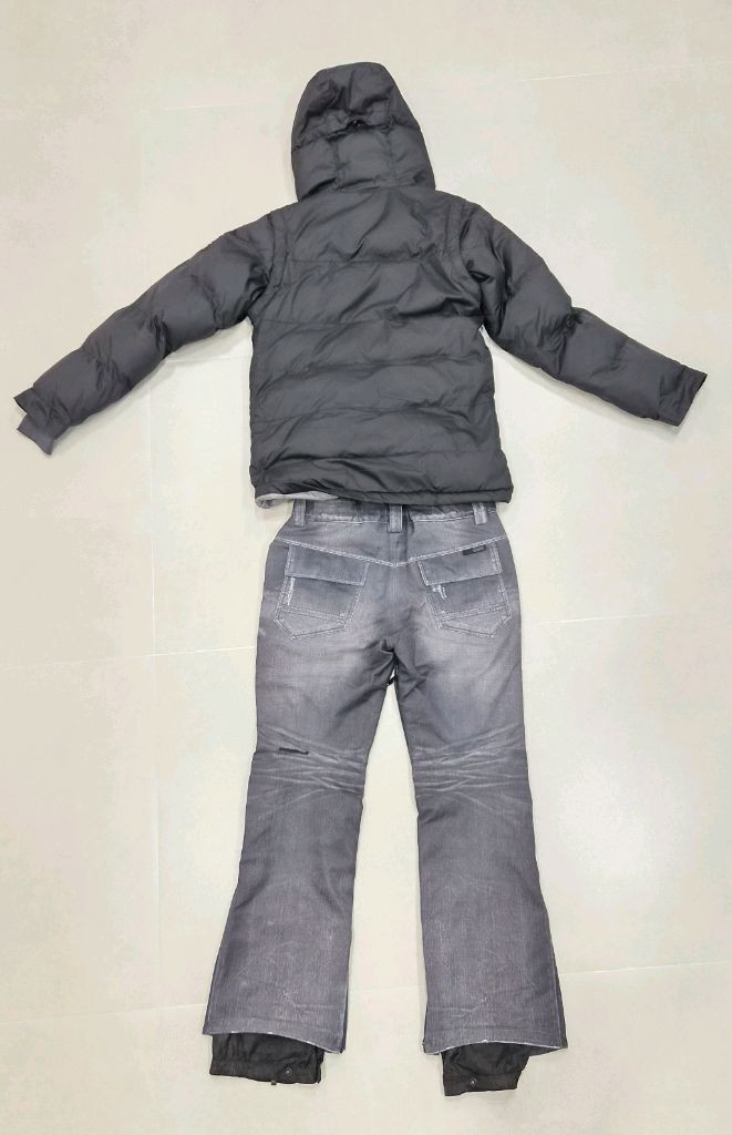 여성용 디미토(Dimito) 보드복 상하의(S사이즈)+버튼 벨트+엉덩이/무릎보호대 이미지