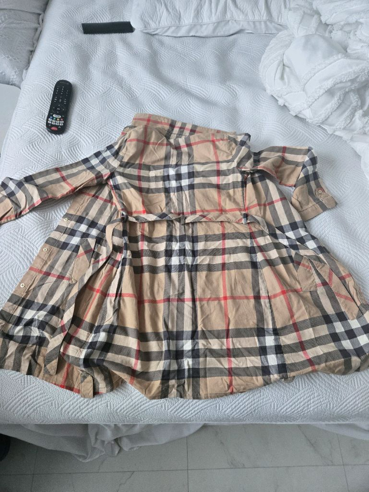 버버리 키즈 체크 원피스 8Y 이미지