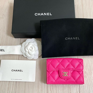 샤넬 클래식 캐비어 3단지갑 푸시아핑크 내장칩 새제품 이미지