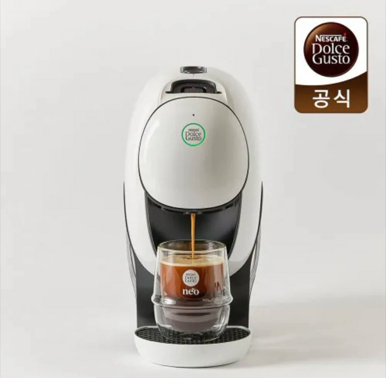 (미개봉새제품)돌체구스토 네오 카페 캡슐 커피머신 화이트 + 캡슐 2종 + 증정품 일괄 판매 이미지
