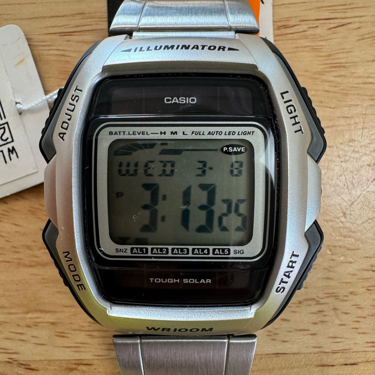 카시오 90년대 레트로 손목시계 터프솔라빈티지 전자시계 (S급) 이미지