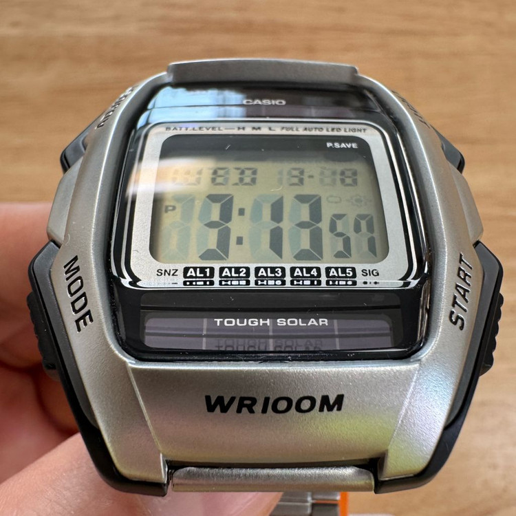 카시오 90년대 레트로 손목시계 터프솔라빈티지 전자시계 (S급) 이미지
