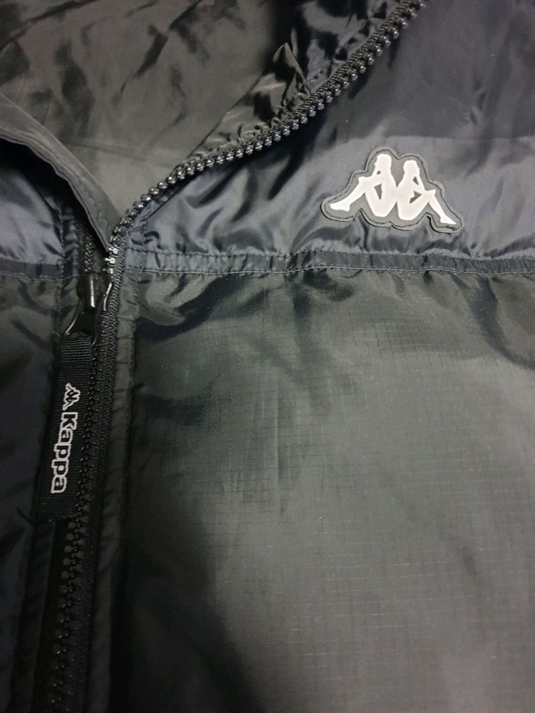 카파 구스다운 실리콘로고 패딩조끼 블랙 (M) 이미지