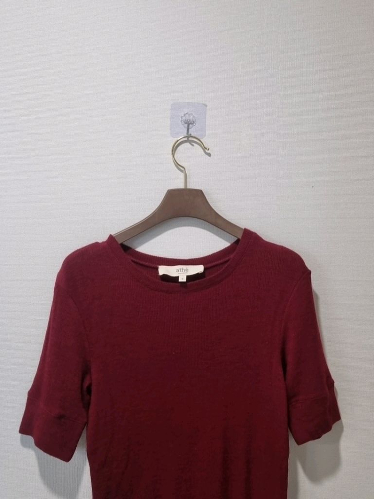 아떼 바네사브루노 골지 반팔 니트 S 이미지