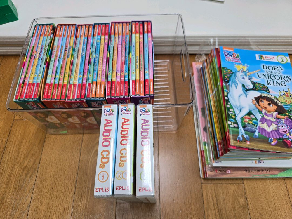 도라 디 익스플로러 1~6집 dvd + 리더스 30권 + 오디오 cd 이미지