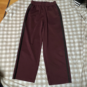 크럼프 사이드라인 와이드 트랙팬츠 M 버건디 와인 트랙 바지 이미지