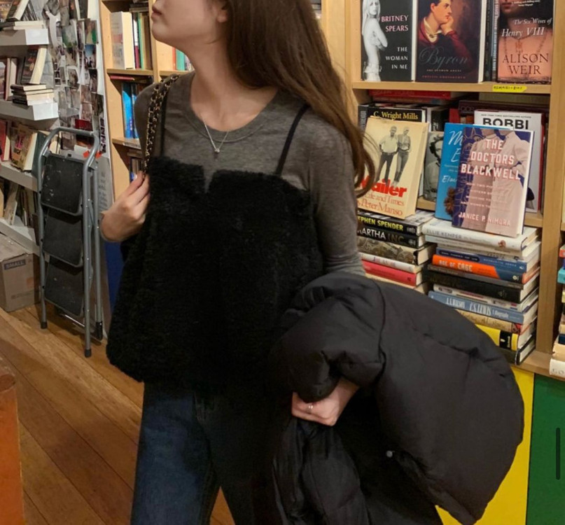 ounce 온스 코코 퍼 뷔스티에 레이어드 블라우스 나시 이미지