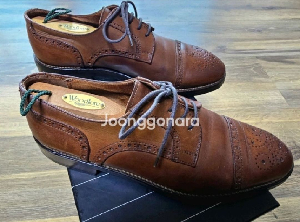 (가격인하) 미국 정품 David & Joan 브라운 옥스포드 슈즈 ( 이태리 수제화 남성 구두 / US 9.5 ) 이미지