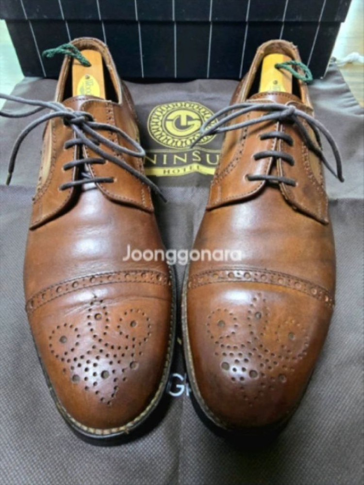 (가격인하) 미국 정품 David & Joan 브라운 옥스포드 슈즈 ( 이태리 수제화 남성 구두 / US 9.5 ) 이미지