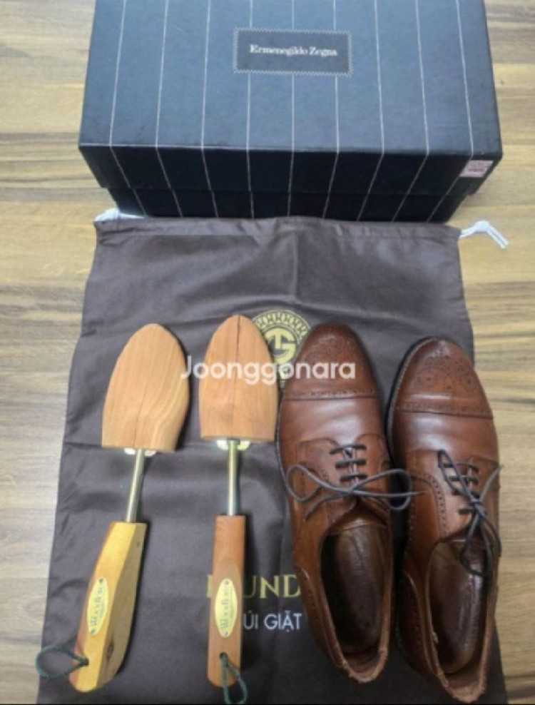 (가격인하) 미국 정품 David & Joan 브라운 옥스포드 슈즈 ( 이태리 수제화 남성 구두 / US 9.5 ) 이미지