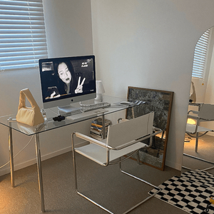유리 테이블 140x70x73H 팝니다. 이미지